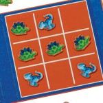 Magnetic Game - Tic Tac Toe & Checkers - Dinosaur - Crocodile Creek